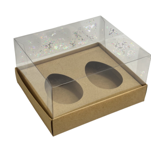 KIT DE 5 CAIXAS 2 MEIO OVO 100 GRS KRAFT MOD2 16,5X14,5X9CM