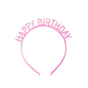 TIARA PLÁSTICA HAPPY BIRTHDAY PINK