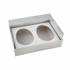 KIT DE 5 CAIXAS 2 MEIO OVO 100 GRS BRANCO MOD2 16,5X14,5X9CM