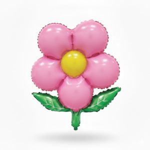 BALAO METALIZADO FLORZINHA 45X51CM C/1 UN – ROSA