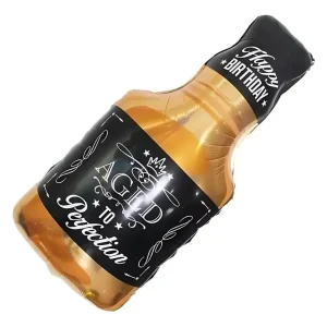 BALAO METALIZADO GARRAFA DE WHISKY 46X88,5CM C/1 UN