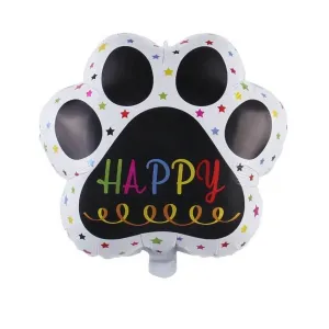 BALÃO METALIZADO HAPPY BIRTHDAY PATA BRANCO (FLUTUA) 45,5X49 CM