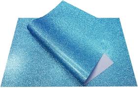 PLACA DE EVA GLITTER 40X60 AZUL CLARO
