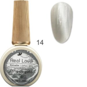 Esmalte em Gel Olho de Gato Real Love Rosa Cor 14 10ml