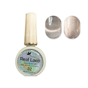 Real Love – Esmalte Em Gel 10ml Olho De Gato Brilhante Cor 02