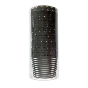 Forminhas para Cupcake Preta Listrada 20 uni CAIXA PVC
